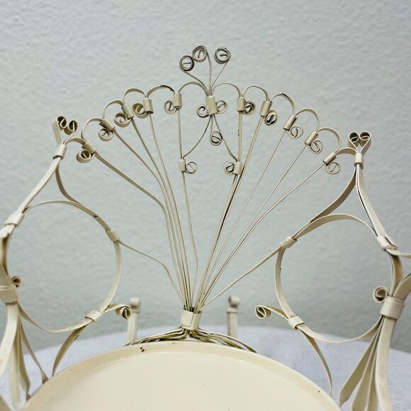 Vintage Miniature Dollhouse Metal Rocking Chair Original Folk Victorian Chair - Picture 3 of 11